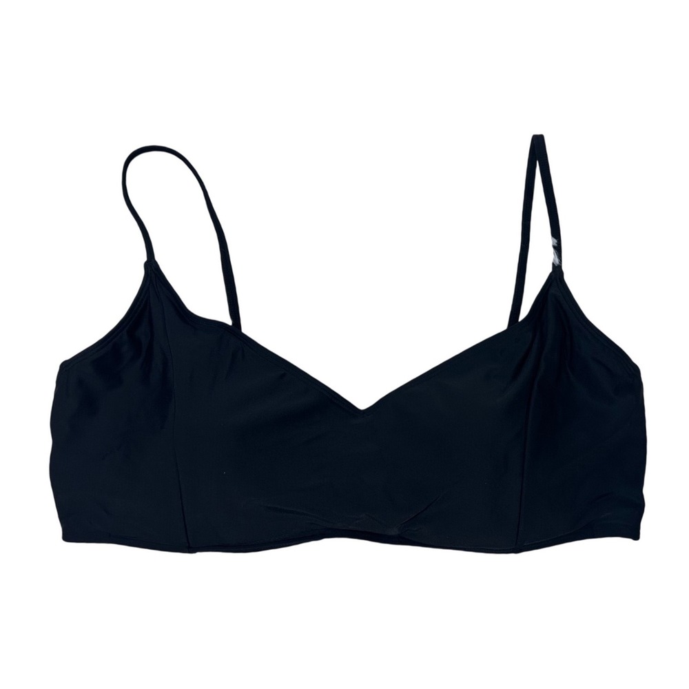 Summersalt Womens The Wanderlust Bikini Top Black Size 14 NWT
